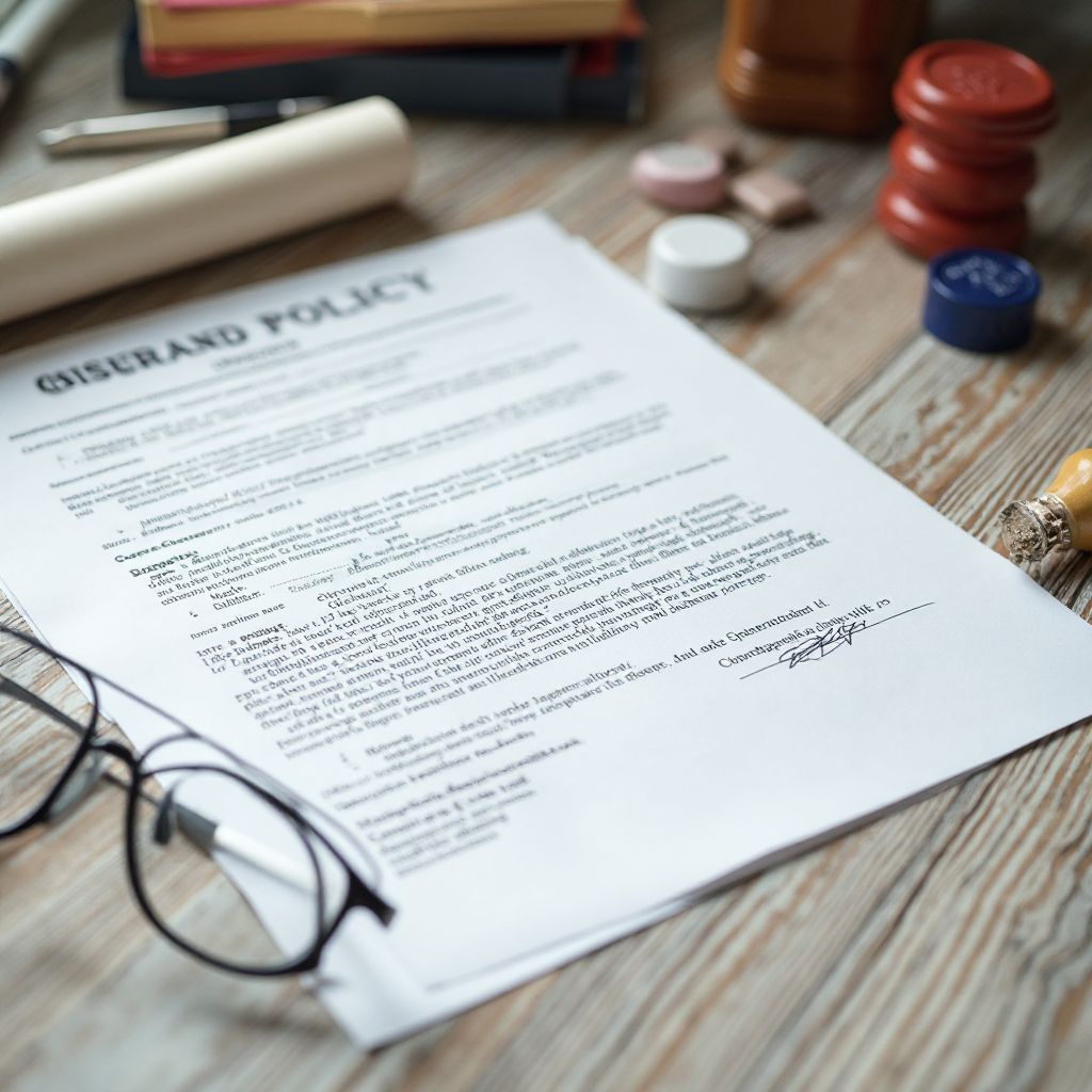 Documento de póliza de seguro